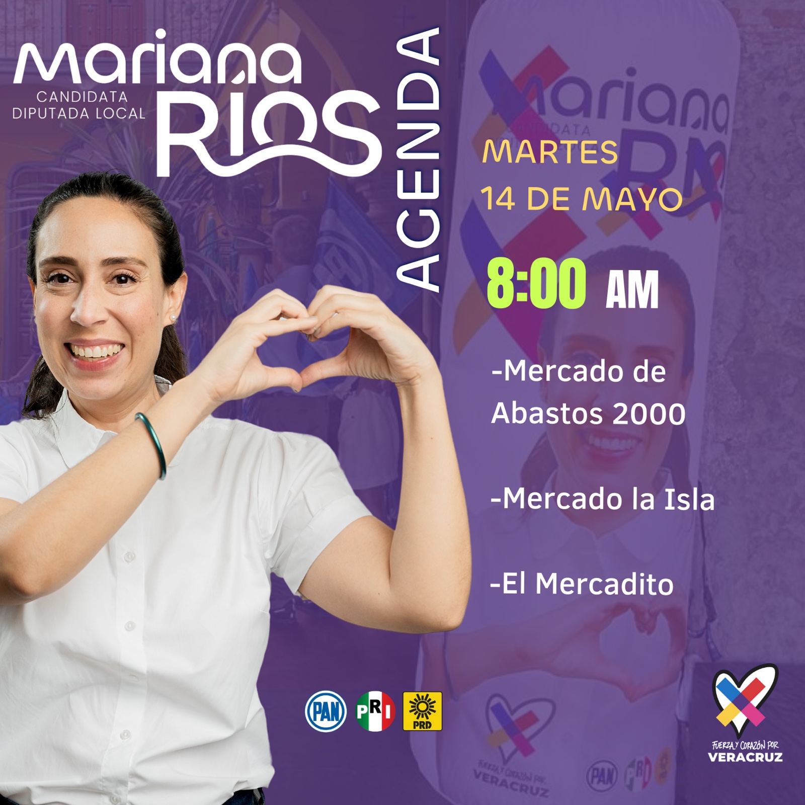 Recorrerá Mariana Ríos mercados - En Conexión
